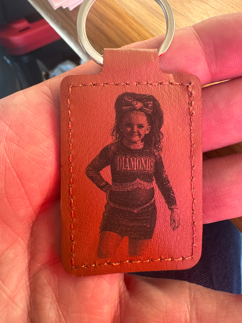 Personalized keychains laser engraved images