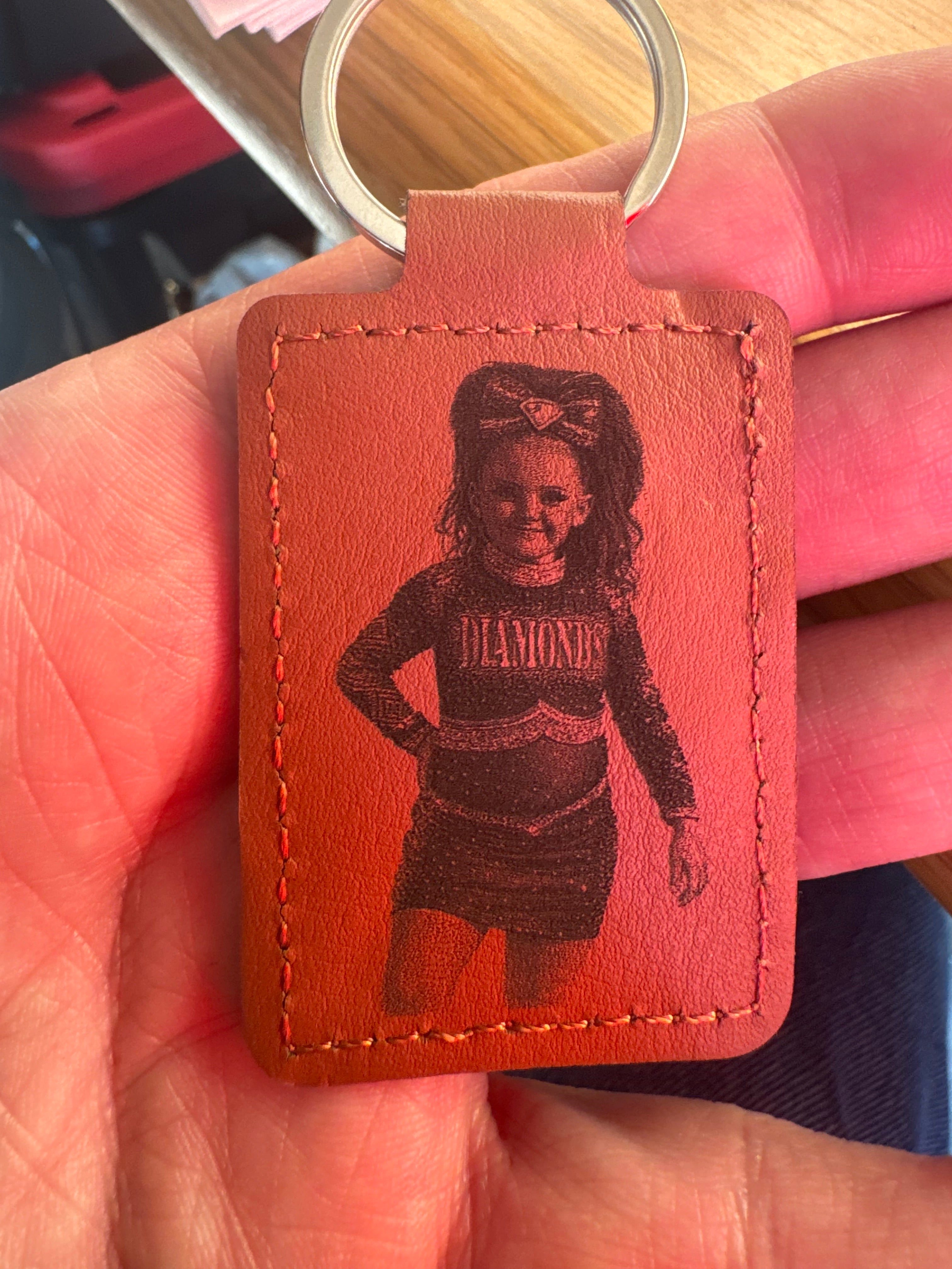 Personalized keychains laser engraved images