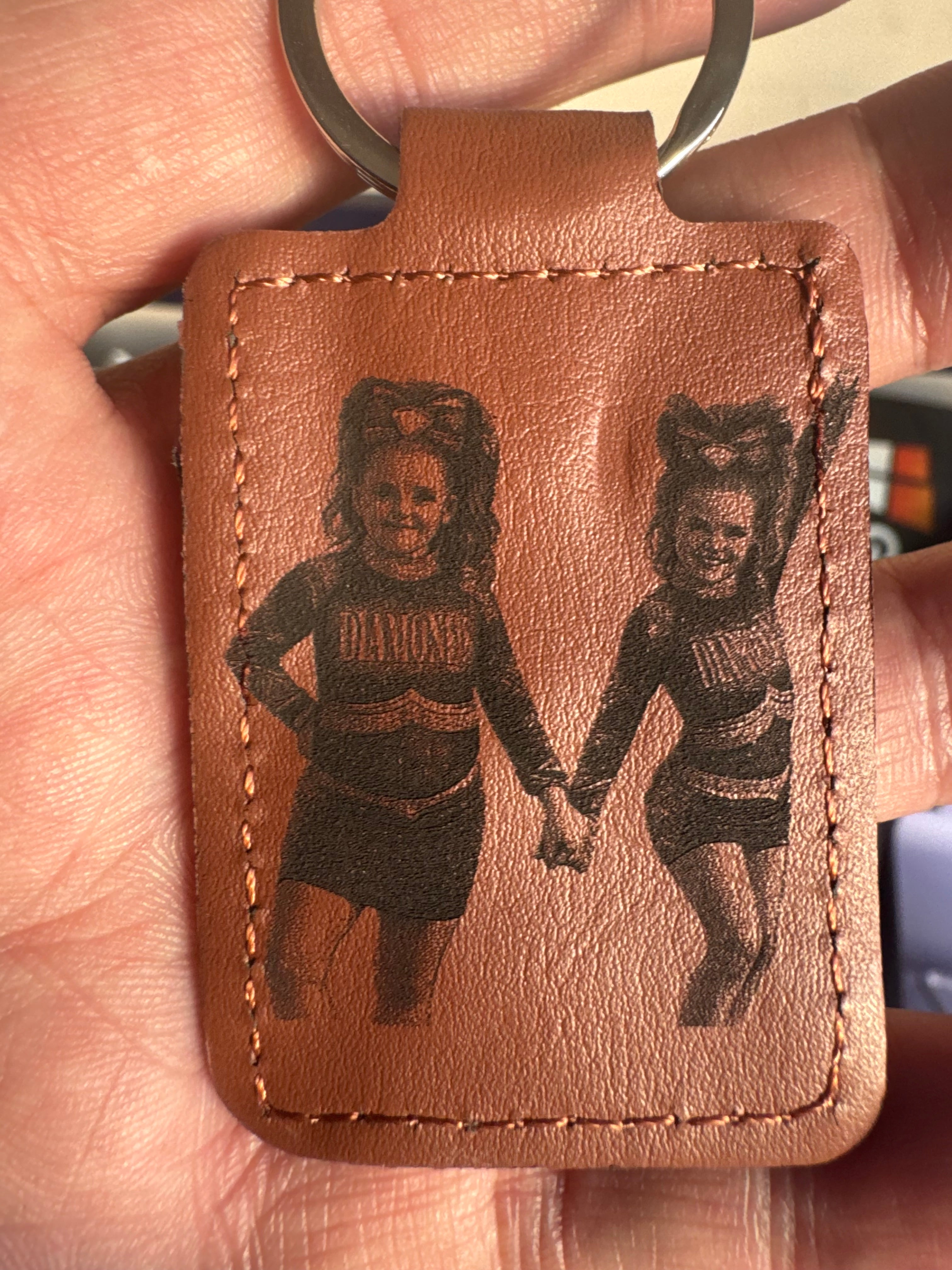 Personalized keychains laser engraved images