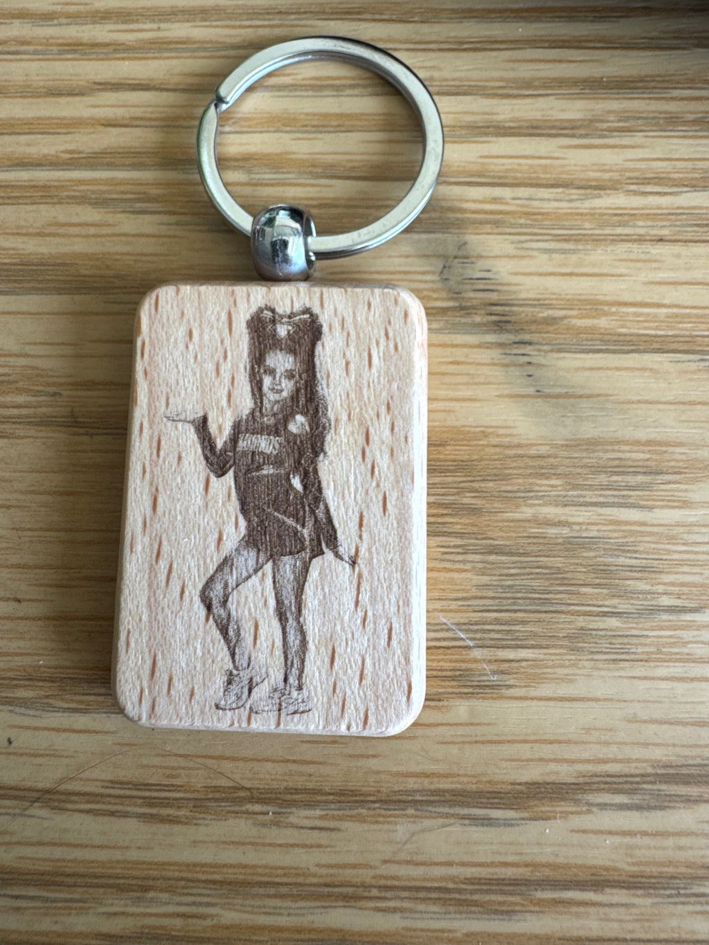 personalized wood keychain